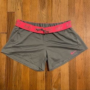 Women’s Nike Gray & Neon Pink Shorts